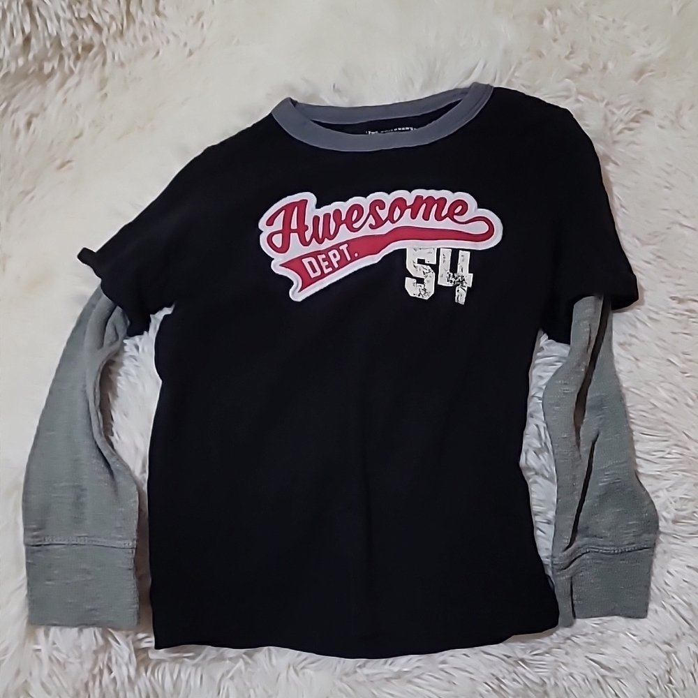 The Children's Place, Black, Awesome Dept. Shirt, Boy's, Size 4T